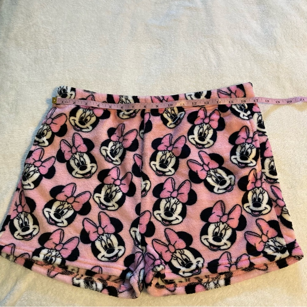Disney Minnie Mouse Fuzzy Pink Lounge Shorts Women Size XL - Picture 4 of 8